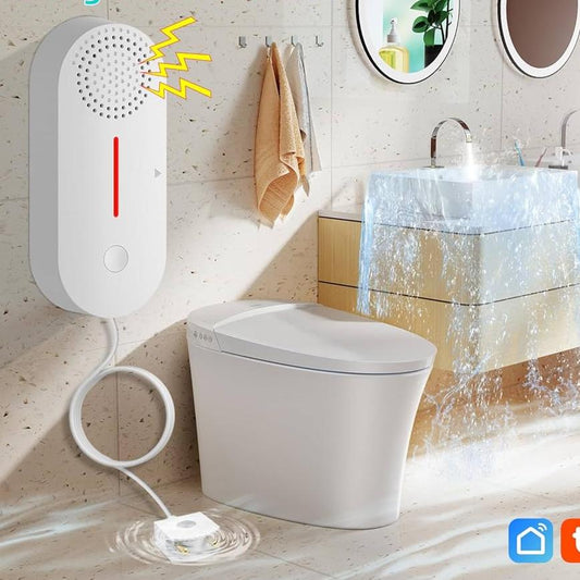 WATER LEAKAGE DETECTOR with SOUND ALARM and TUYA APP linked to your mobile .