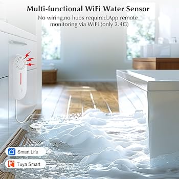 SMART HOME ALARM basic kit consists of - concealed security camera - water leak detector - combined smoke and carbon monoxide detector,warning sign